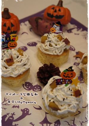 さつまいもパウダーdeモンブラン風ケーキ-レシピのメイン写真