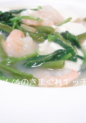 海老と豆腐の塩麹あん-レシピのメイン写真