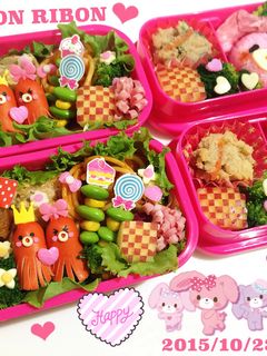 ぼんぼんりぼん 女の子 キャラ弁-レシピのメイン写真