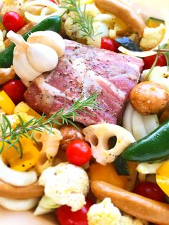 豚かたまり肉で、ぎゅうぎゅう焼き♡-レシピのメイン写真
