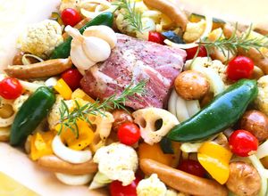豚かたまり肉で、ぎゅうぎゅう焼き♡-レシピのメイン写真