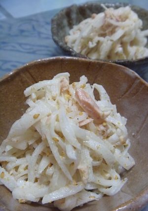 大根１本とシーチキン１缶で簡単和え物-レシピのメイン写真