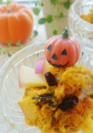 ハロウィン✾ジャックの甘いかぼちゃサラダ-レシピのメイン写真