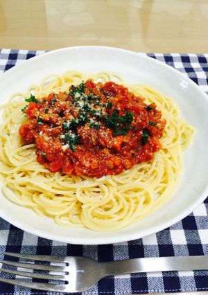 ミートソースパスタ♪-レシピのメイン写真