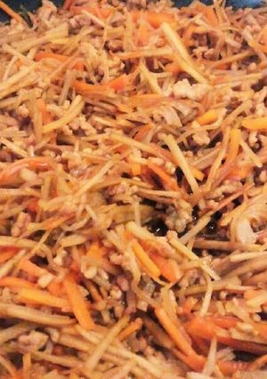 子供が大好き！カレー味のきんぴらごぼう！-レシピのメイン写真