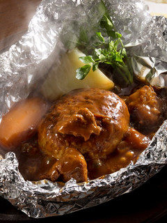 シチューをリメイク ホイル焼きハンバーグ-レシピのメイン写真