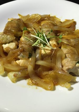 簡単！肉巻き豆腐の玉ねぎいっぱい甘酢かけ-レシピのメイン写真