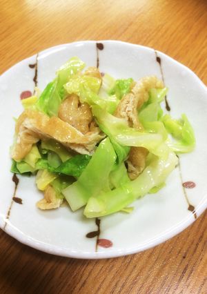 キャベツとうすあげの、超簡単おかず☆-レシピのメイン写真