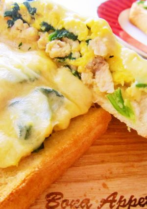食パンde秋鮭とほうれん草のキッシュ♡-レシピのメイン写真