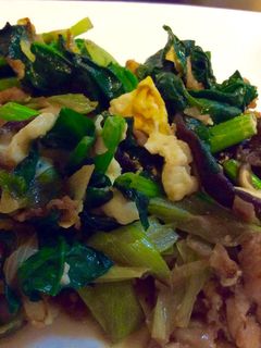 豚肉と卵とほうれん草の中華炒め-レシピのメイン写真