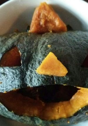 ハロウィン☆オバケかぼちゃの煮物-レシピのメイン写真
