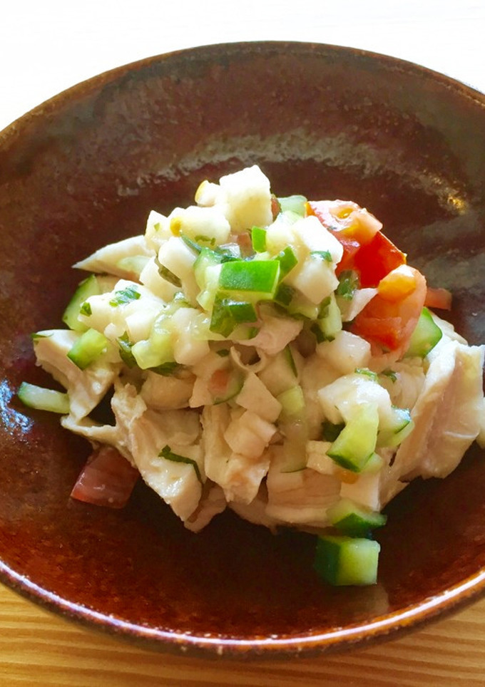 ささみと梅野菜の和え物-レシピのメイン写真
