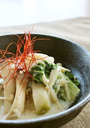 レンジで簡単あったか！鯛の豆乳鍋風-レシピのメイン写真