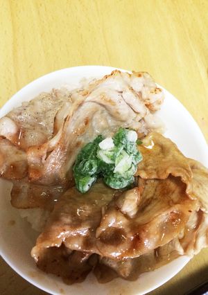 男子の手抜き・豚肉ハフハフ丼！-レシピのメイン写真