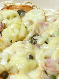 そうめん消費レシピ!余り物でお手頃ピザ-レシピのメイン写真