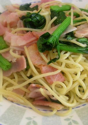 ベーコンとほうれん草のぺペロンチーノ-レシピのメイン写真