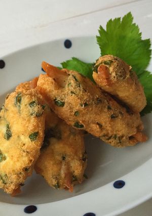 木綿豆腐でふわふわ衣＊ささ身のにぎり揚げ-レシピのメイン写真