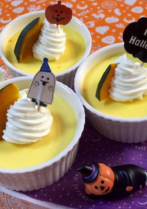 ハロウィン★フライパンDEかぼちゃプリン-レシピのメイン写真