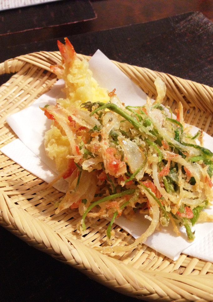 さつまいもの茎と玉ねぎのかき揚げ-レシピのメイン写真