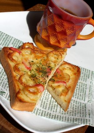 カニカマ&ちくわのトースト-レシピのメイン写真