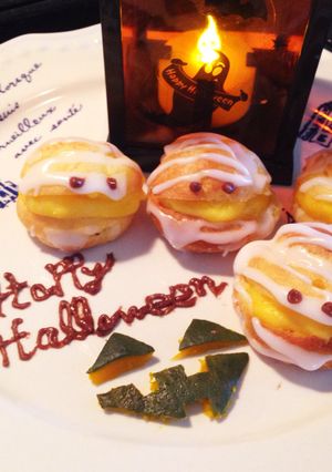 ハロウィン☆かぼちゃのシュークリーム-レシピのメイン写真