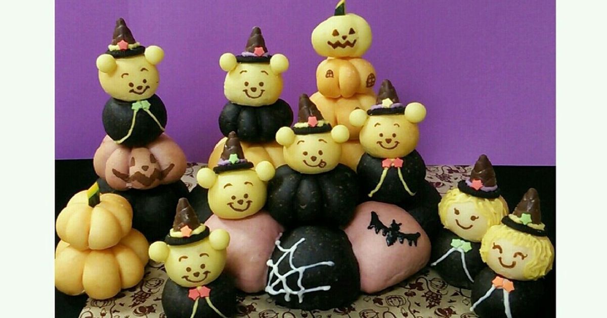ちぎりパン&ドクロリースパン☆ハロウィン ハロウィンリースのちぎりパン☆ by namie_ig 【クックパッド