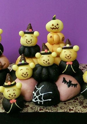 ハロウィン☆魔女のプーさんちぎりパン-レシピのメイン写真