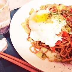 半熟卵とたっぷり野菜の富士宮焼きそば-レシピのメイン写真