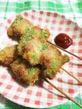 甘長ししとうとウインナーの串揚げ♫