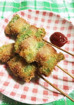 甘長ししとうとウインナーの串揚げ♫-レシピのメイン写真