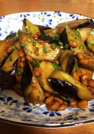 なすと納豆の甘辛にんにく炒め-レシピのメイン写真