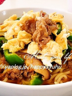 ラーメン☆牛肉とピーマンのオイスター炒め-レシピのメイン写真