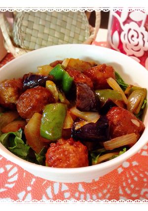 スイチリ好きに♪肉団子と野菜の丼-レシピのメイン写真