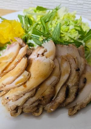 鶏むね肉の糀のピリ辛サラダチキン-レシピのメイン写真