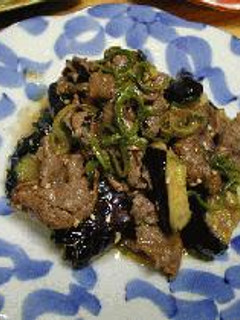 ・□茄子と牛肉の揚げ和え□・-レシピのメイン写真
