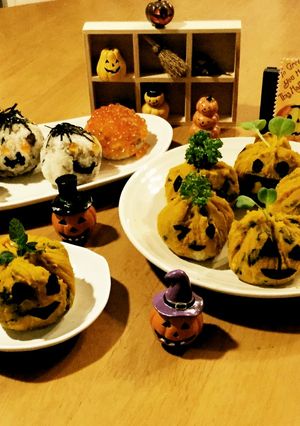 ハロウィン☆カボチャ寿司とオバケ寿司-レシピのメイン写真