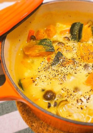 ハロウィン☆お野菜香るパンプキンスープ-レシピのメイン写真