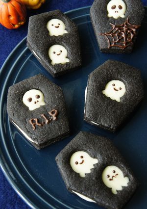 ハロウィン★おばけとドクロの棺桶クッキー-レシピのメイン写真