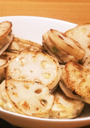 ヘルシー レンコンはさみ焼き-レシピのメイン写真