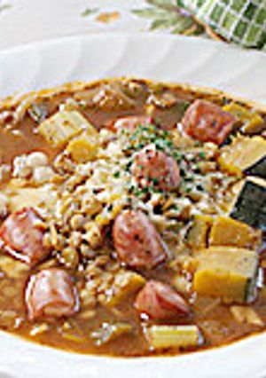 ソーセージとレンズ豆のスープ-レシピのメイン写真