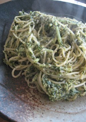 残り物で！菜の花の胡麻風味パスタ-レシピのメイン写真