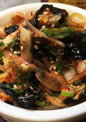 簡単韓国キムチと玉ねぎサラダ(*^^)v-レシピのメイン写真