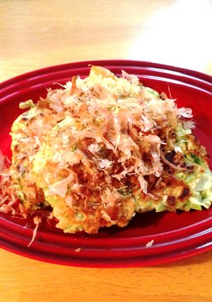 青梗菜で！子どもパクパクお好み焼き☆-レシピのメイン写真