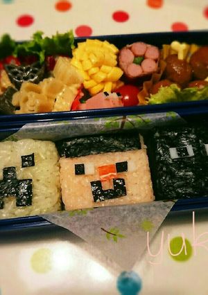 マインクラフトおにぎりお弁当♪-レシピのメイン写真