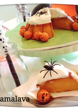 ハロウィン風におめかし！かぼちゃのプリン-レシピのメイン写真