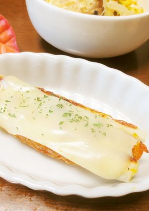 玉ねぎかぼちゃでちくわボート☆チーズ焼き-レシピのメイン写真