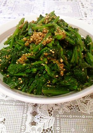 シンプルでも美味しいほうれん草の胡麻和え-レシピのメイン写真