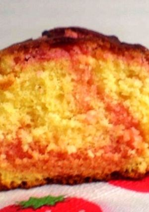 カキ氷シロップで☆いちごマーブルケーキ♪-レシピのメイン写真
