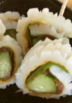 簡単 竹輪の クルクル巻き(o^^o)-レシピのメイン写真
