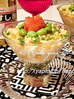 ミニ薔薇☆グラス寿司-レシピのメイン写真